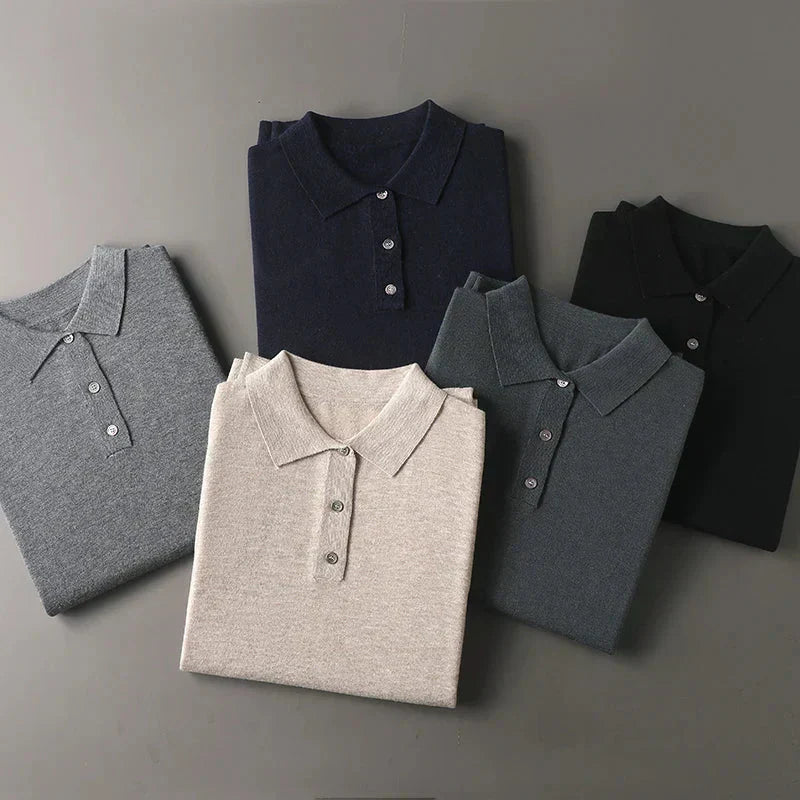 Monidoco Cashmere Polo Met Lange Mouwen