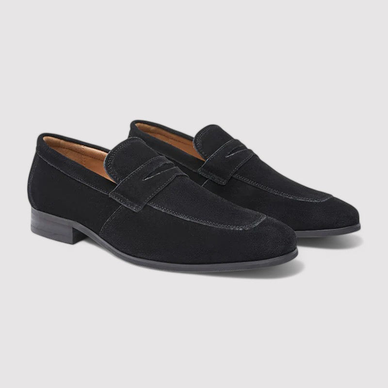 Monidoco Old Money Suede Penny Loafers