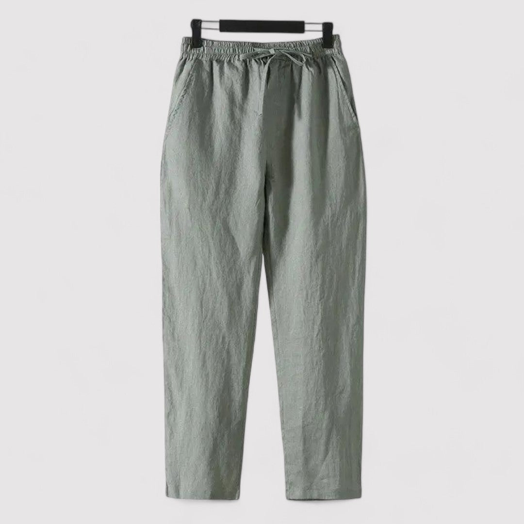 Monidoco Linnen Pantalon (Rechte Pasvorm)