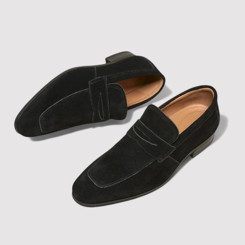 Monidoco Old Money Suede Penny Loafers