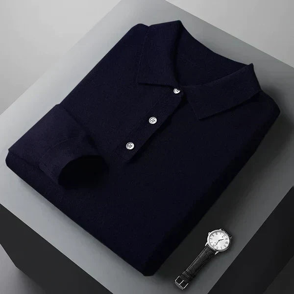 Monidoco Cashmere Polo Met Lange Mouwen