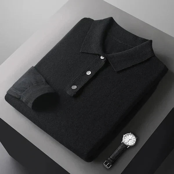 Monidoco Cashmere Polo Met Lange Mouwen