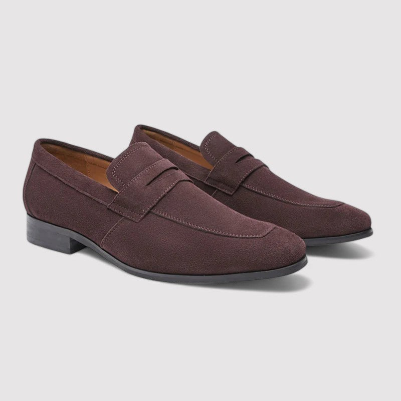 Monidoco Old Money Suede Penny Loafers