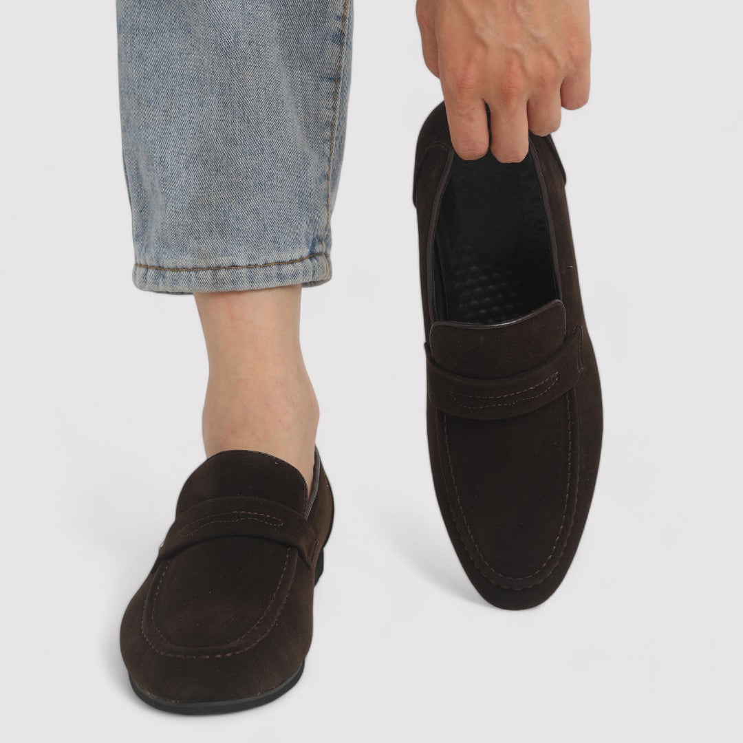 Monidoco Old Money Suede Penny Loafers