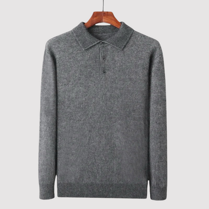 Monidoco Old Money Merino Wol Polo Collar Sweater