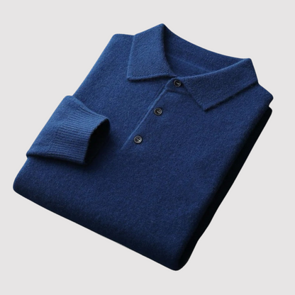 Monidoco Old Money Merino Wol Polo Collar Sweater