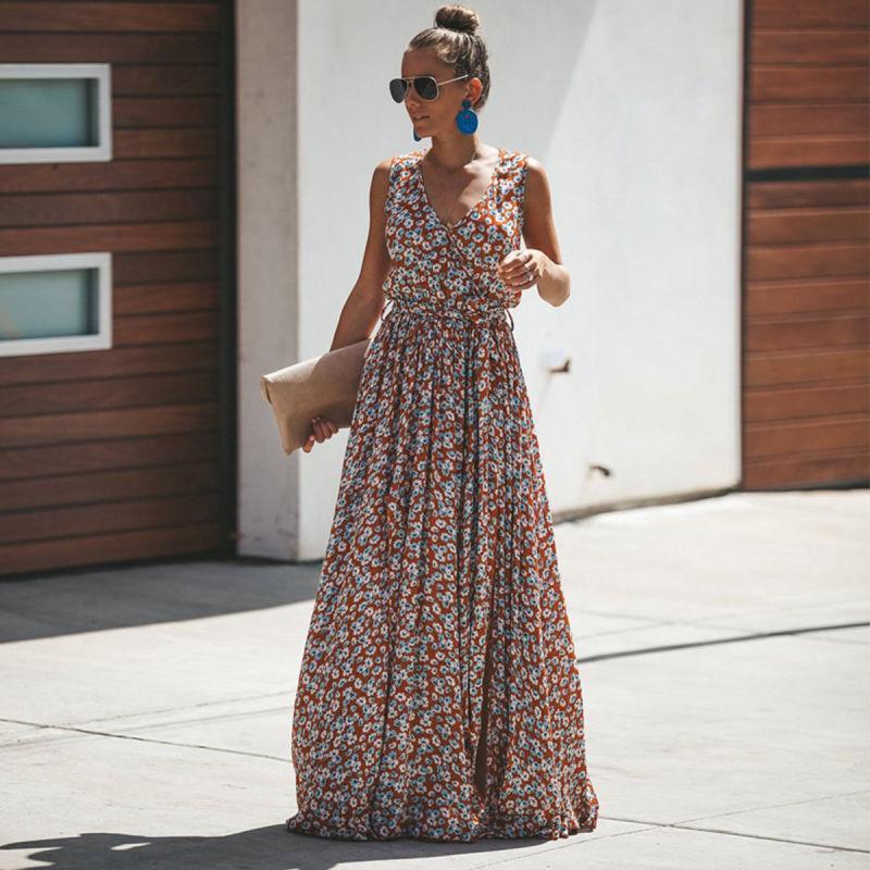 Chique zomer maxi-jurk  selerine