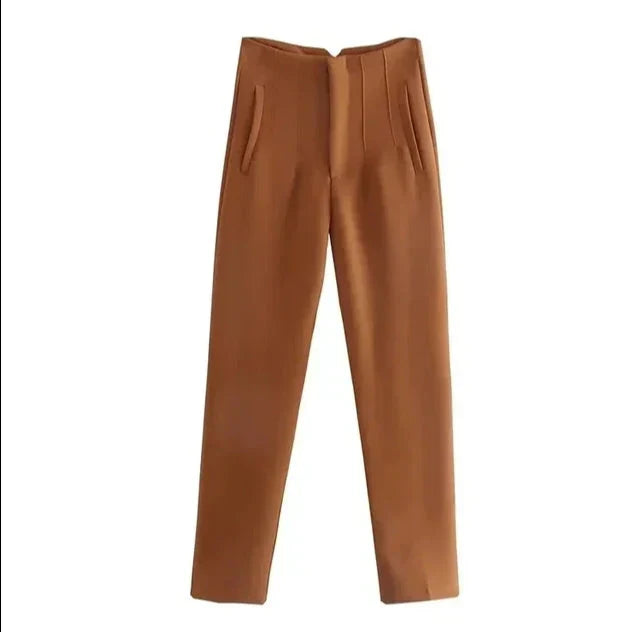 Casual formele broek met hoge taille