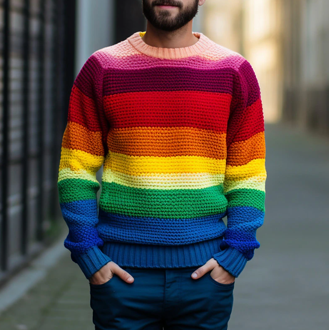 Rafferty - regenboogtrui hoodie voor heren