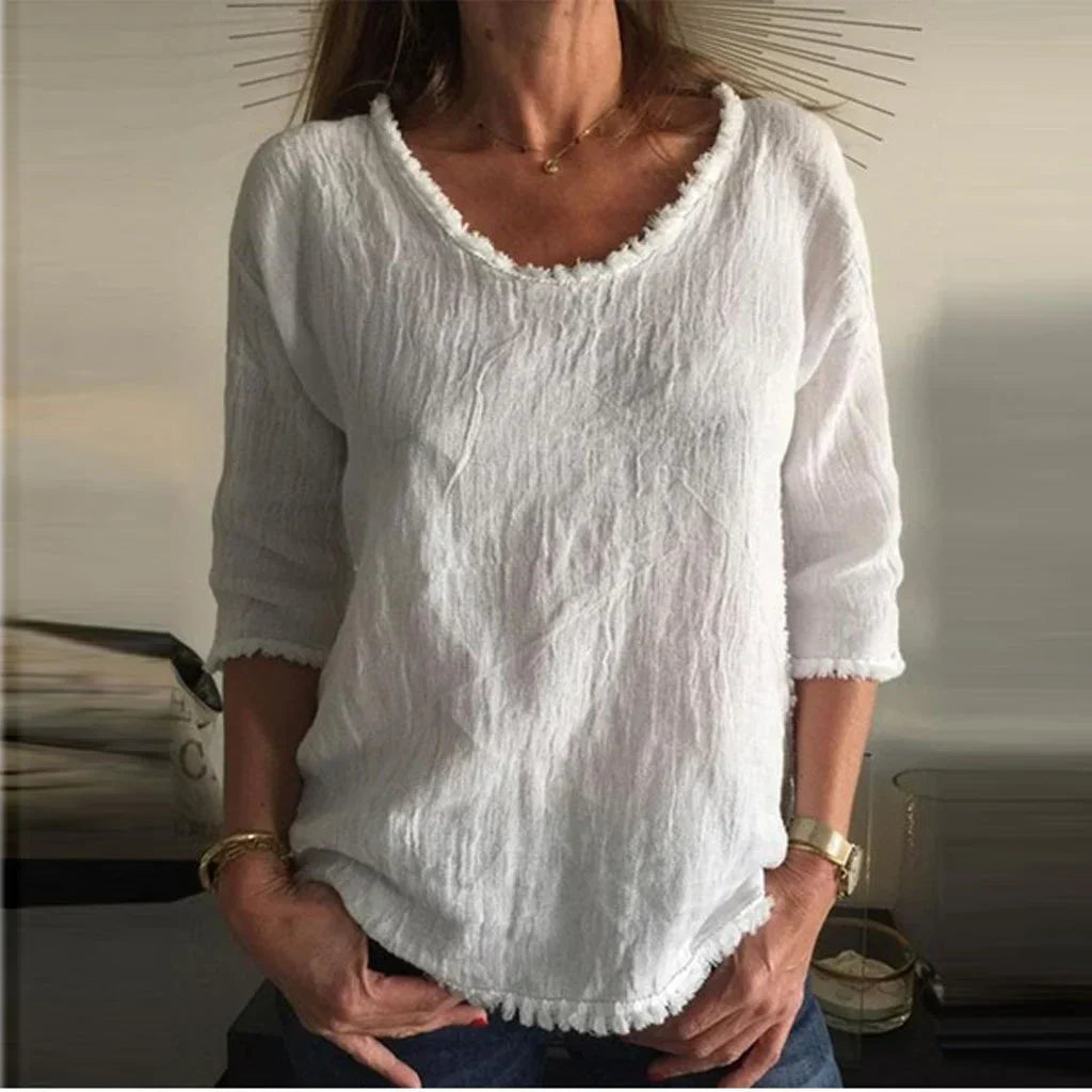 Casual linnen top - comfortabel en stijlvol