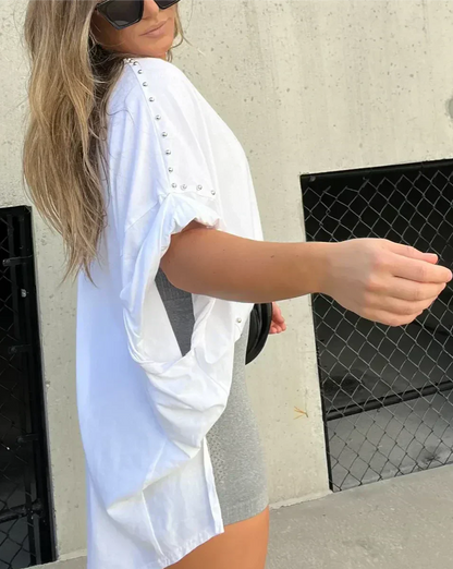 Bella – oversized shirt met basics