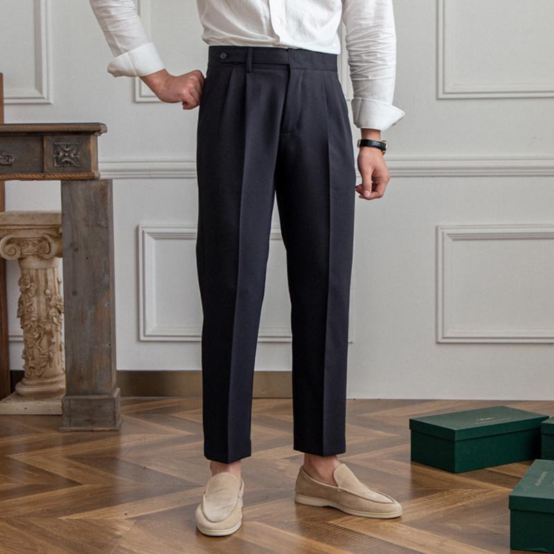 Napolitaanse Hoge Taille Rechte Pantalon