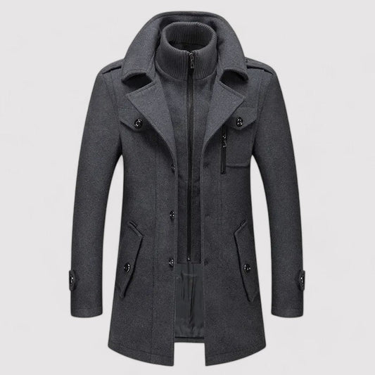 Monidoco Heren Wollen Trenchcoat