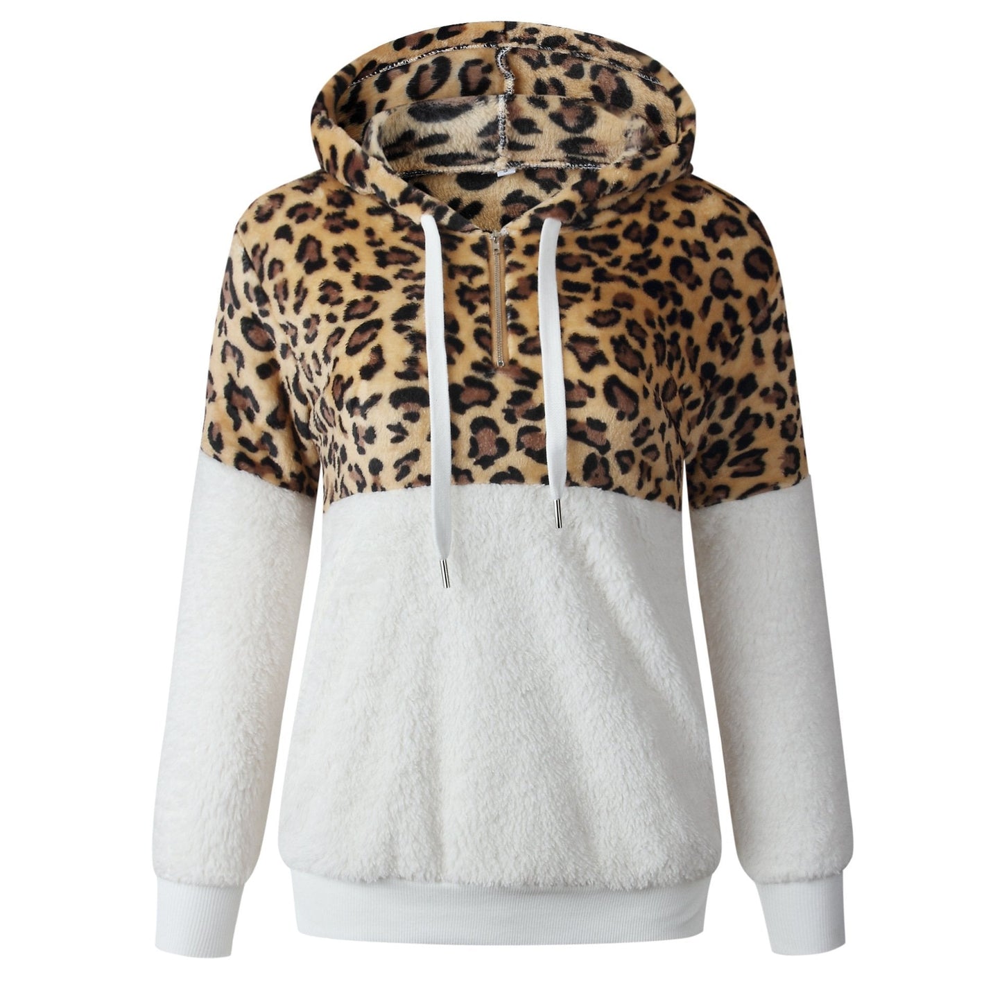 Teddy pullover - extreem warme en behaaglijke hoodie met een stijlvol luipaardpatroon voor de lente